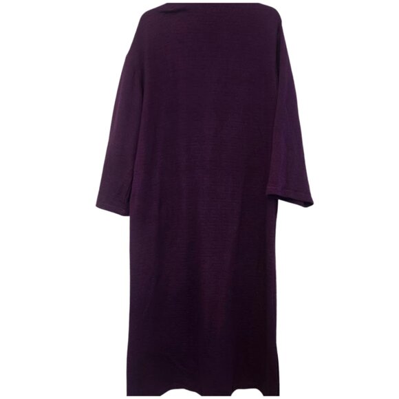 Natori Beijing purple quilted caftan NWOT Size L - Picture 2 of 7